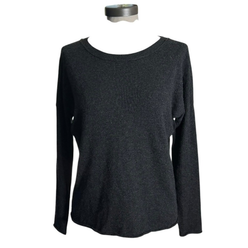Vince Charcoal Gray Knit Crew Neck Sweater Womens XS Long Sleeve